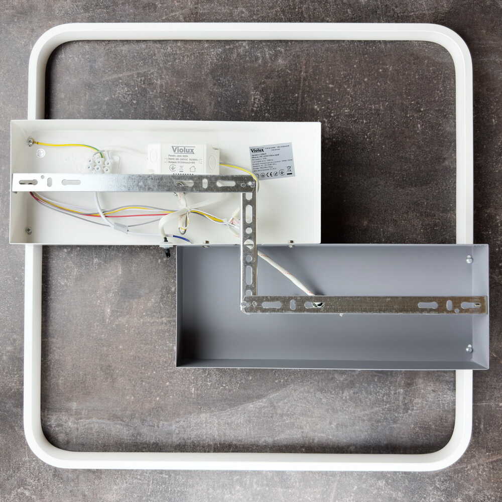 Светильник LED smart PICASSO-S с пультом 85Вт 3000-5000K 5900Lm Квадратный Бело-серый 220645